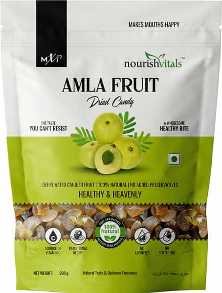 Nourishvitals Amla Fruit Dried Candy 200G Pouch