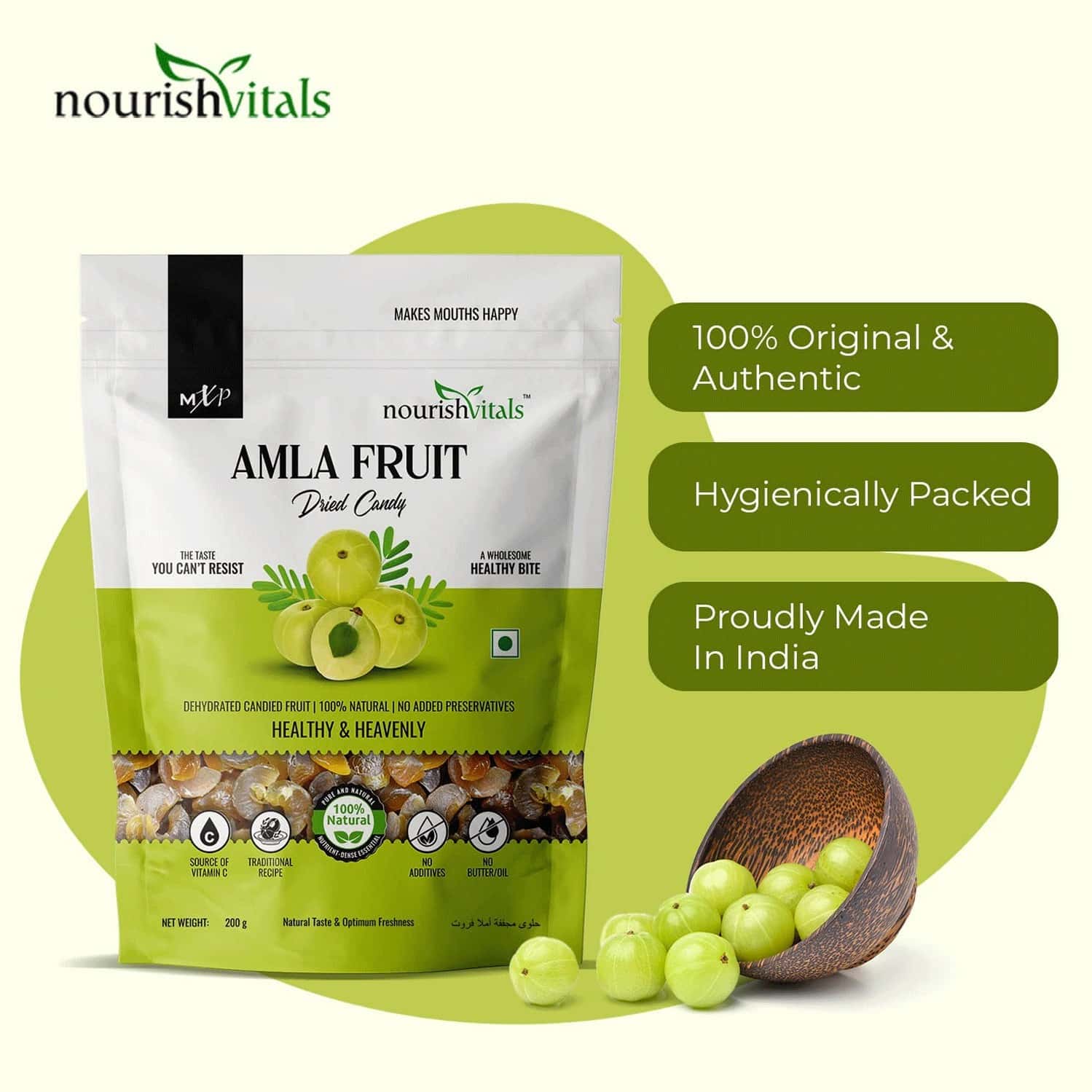 Where Can I Buy Amla Fruit Buy NOURISHVITALS AMLA FRUIT DRIED CANDY 200G POUCH Online & Get Upto