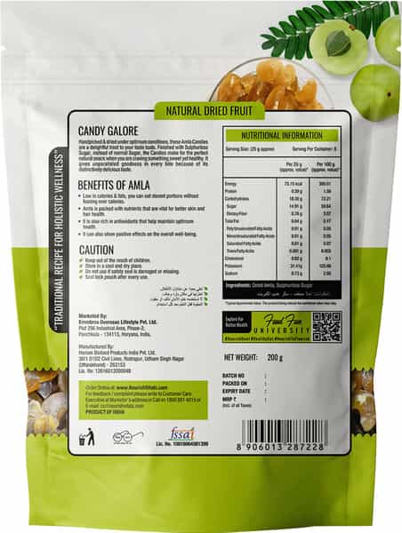 Nourishvitals Amla Fruit Dried Candy 200G Pouch