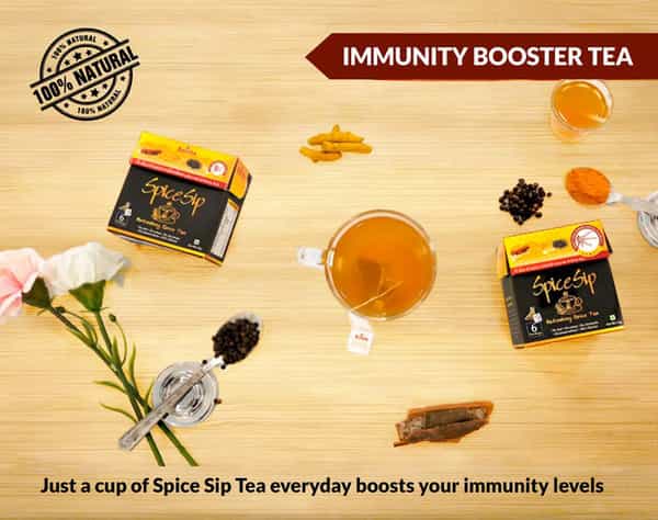 Spice Sip Immunity Boosting Herbal Tea - Pack Of 8 (8 X 12 G)