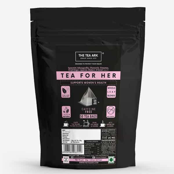 The Tea Ark Organic Spearmint Tea For Pcos Pcod | Herbal Tea For Women 100Gms | 50 Tea Bags