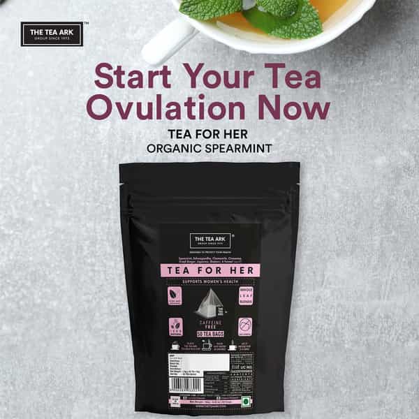 The Tea Ark Organic Spearmint Tea For Pcos Pcod | Herbal Tea For Women 100Gms | 50 Tea Bags