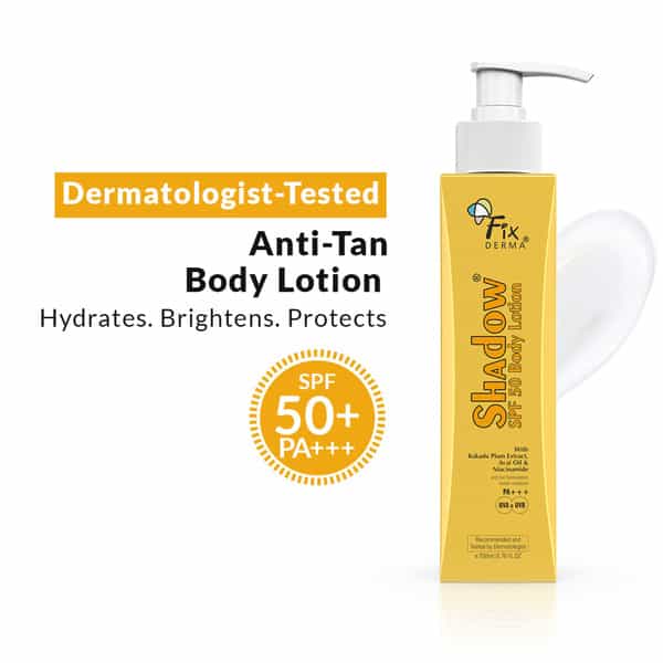 Fixderma Shadow Sunscreen Body Lotion With Spf 50 Pa+++ & 2% Niacinamide Uva & Uvb Protection 200 Ml