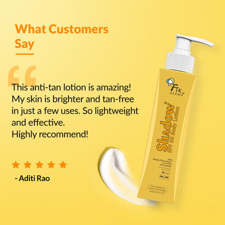 Fixderma Shadow Sunscreen Body Lotion With Spf 50 Pa+++ & 2% Niacinamide Uva & Uvb Protection 200 Ml