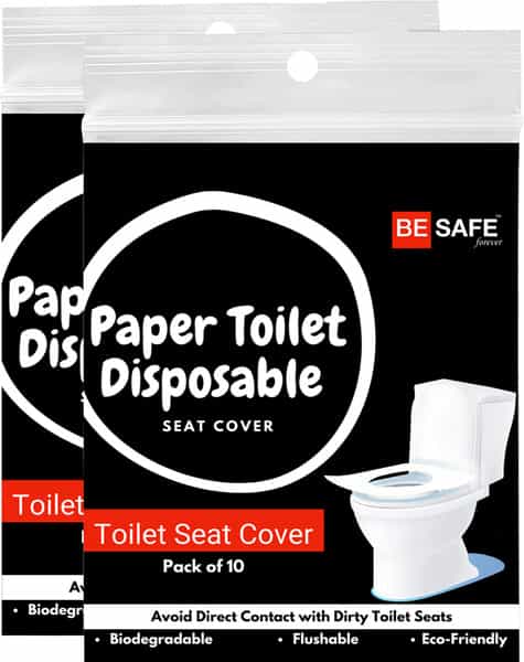 Besafe Forever Disposable Paper Toilet Seat Cover 20 Sheets Black