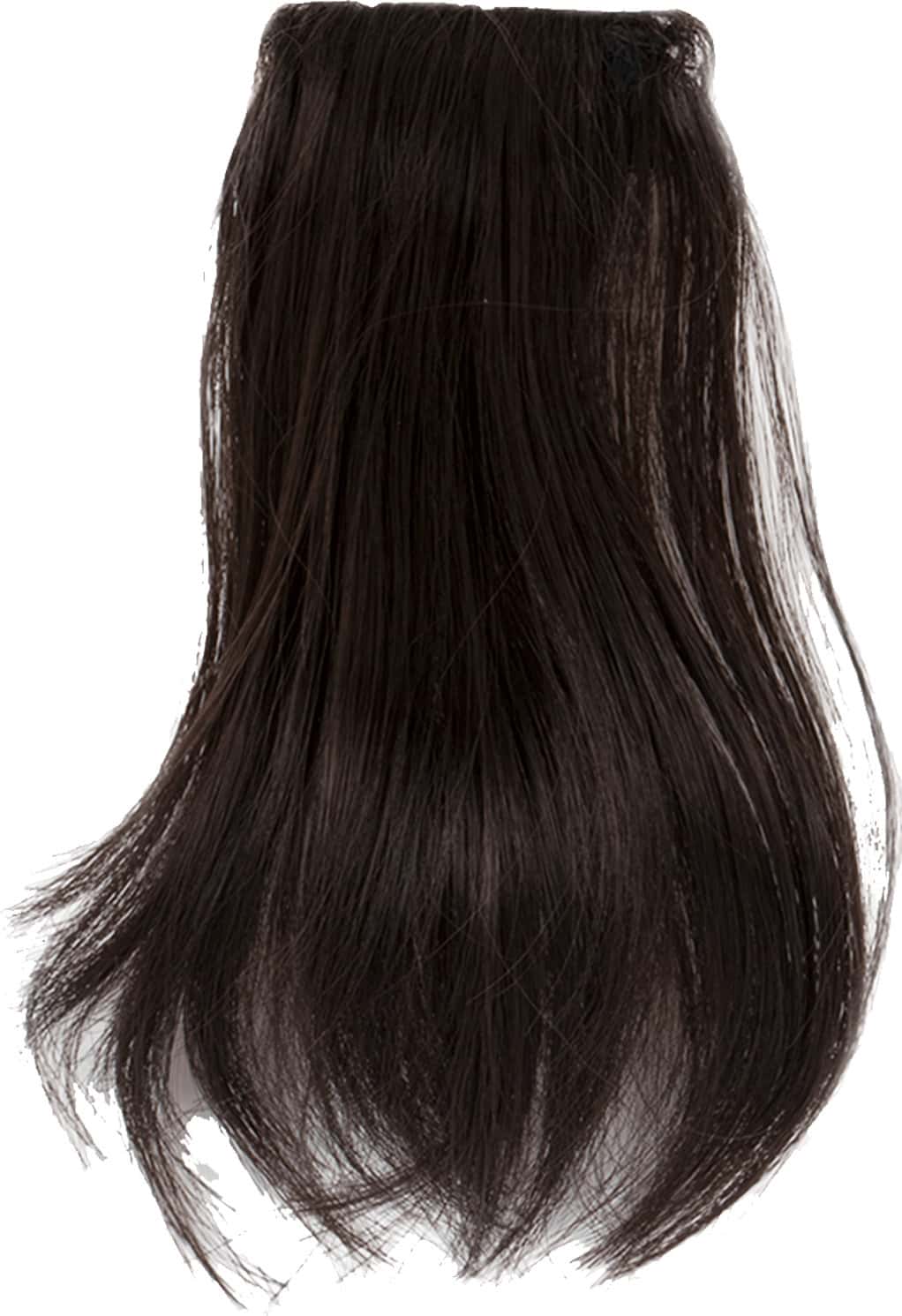 Streak Street Dark Brown Clip-In Bangs