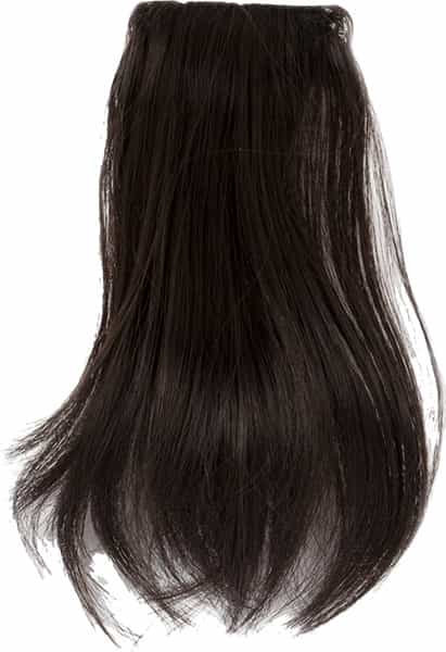 Streak Street Dark Brown Clip-In Bangs