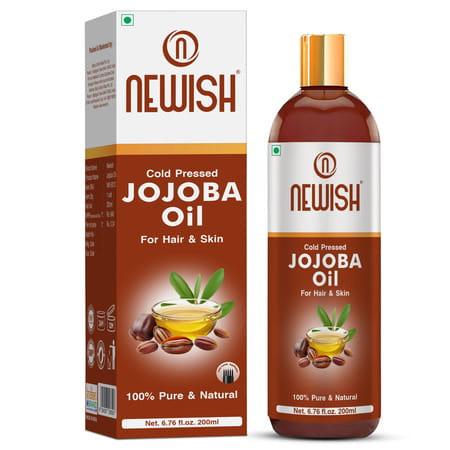 Newish Cold Pressed Jojoba Oil For Skin & Hair Growth - Virgin & Unrefined 200ml (Pack Of 2)