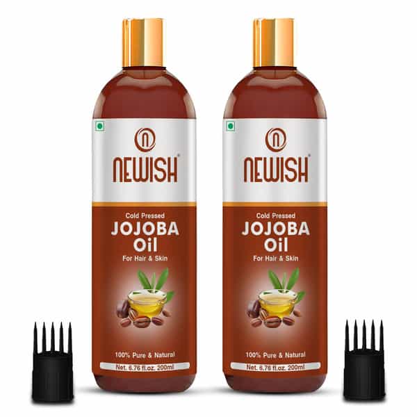 Newish Cold Pressed Jojoba Oil For Skin & Hair Growth - Virgin & Unrefined 200Ml (Pack Of 2)