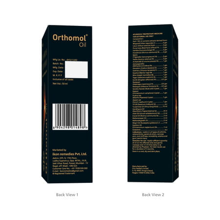 Orthomol Ayurvedic Pain Relief Oil For Joint Pain | Muscular Pain - 50 Ml (Pack Of 2)