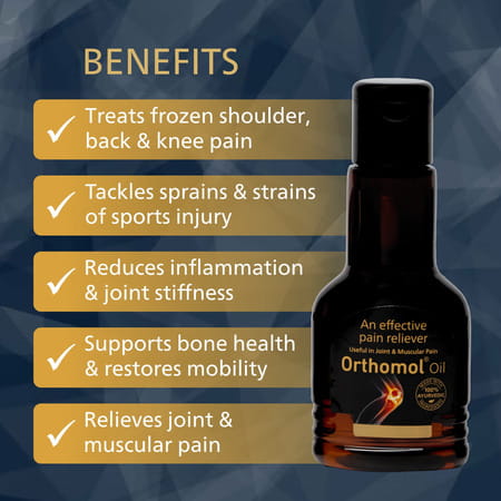 Orthomol Ayurvedic Pain Relief Oil For Joint Pain | Muscular Pain - 50 Ml (Pack Of 2)