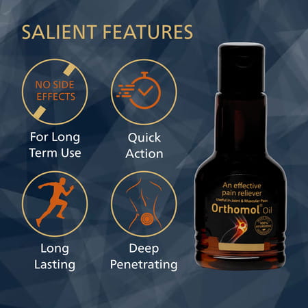 Orthomol Ayurvedic Pain Relief Oil For Joint Pain | Muscular Pain - 50 Ml (Pack Of 2)