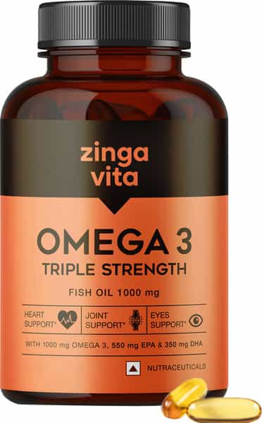Zingavita Triple Strength Omega 3 Fish Oil For Heart Joints & Eye 60 Capsules