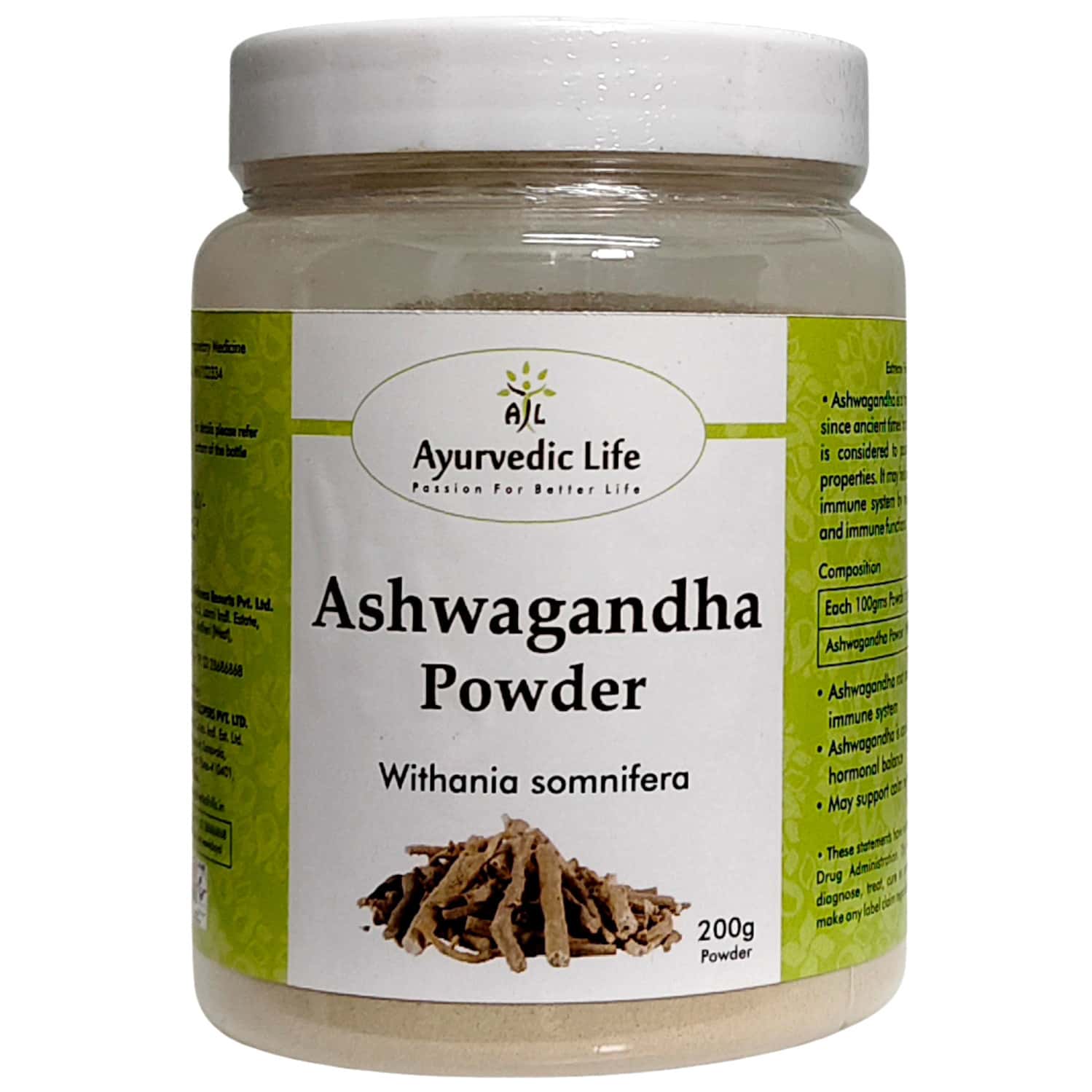 Al-ayurvedic Life Ashwagandha Powder 200gms Pack Of 4