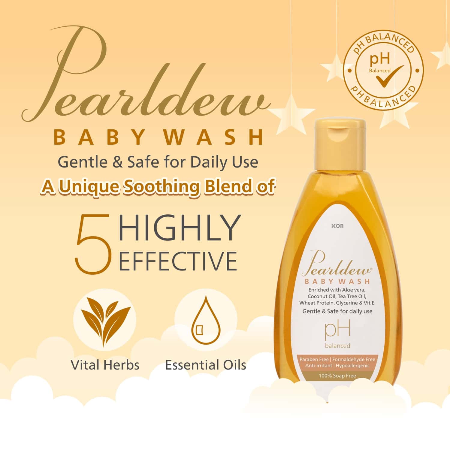 Buy PEARLDEW SKIN NOURISHING BABY WASH 100 ML COCONUT OIL & TEA TREE