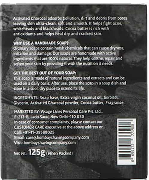 Bombay Shaving Company Deep Cleansing Charcoal Bath Soap - 125 Gm