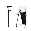 Stergic Next Adjustable Walking Crutches | Elbow Support & Moveable Arm Cuff | Strap Lock (Black)