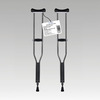 Stergic Next Adjustable Walking Crutches | Elbow Support & Moveable Arm Cuff | Strap Lock (Black)