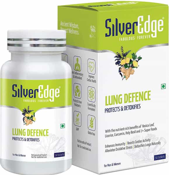 Silveredge Lung Defence (Protects & Detoxifies) For Men & Women | 30 Tablets