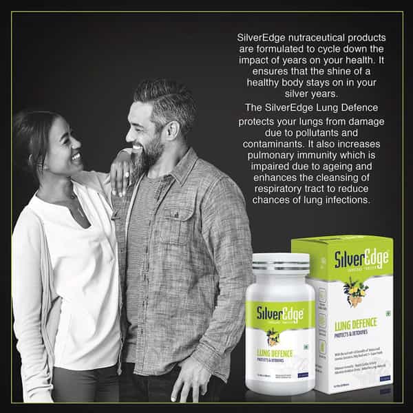 Silveredge Lung Defence (Protects & Detoxifies) For Men & Women | 30 Tablets