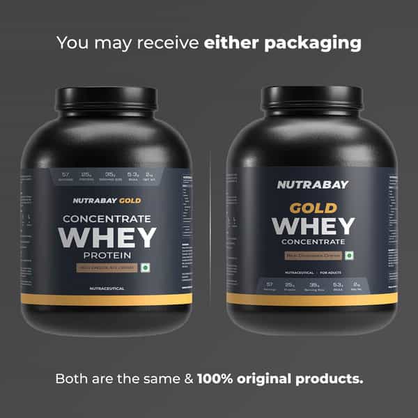 Nutrabay Gold 100% Whey Protein Concentrate Rich Chocolate Creme - 2Kg