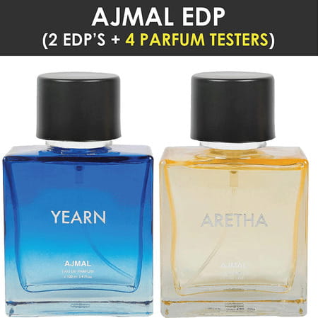 Ajmal Yearn For Men & Aretha For Women Eau De Parfum Combo Pack Of 2 Each 100ml (Total 200ml)