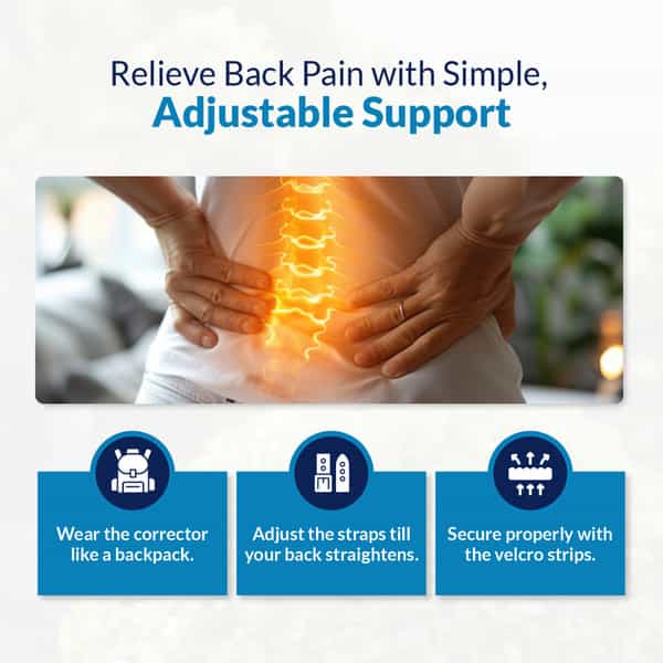 My Dr. Posture Corrector Belt For Unisex Adjustable Back & Shoulder Support Brace For Spine Alignmen