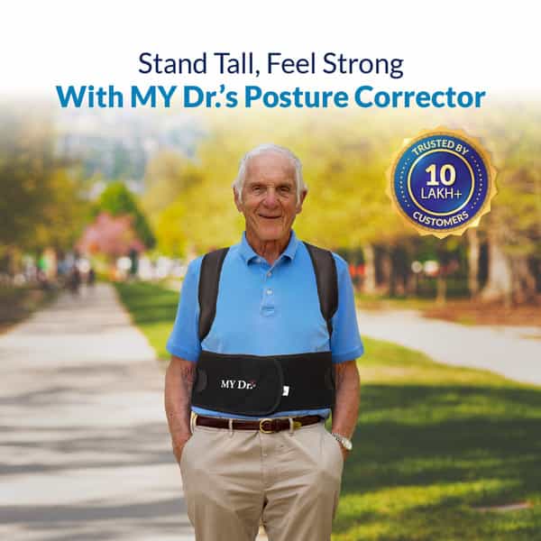 My Dr. Posture Corrector Belt For Unisex Adjustable Back & Shoulder Support Brace For Spine Alignmen
