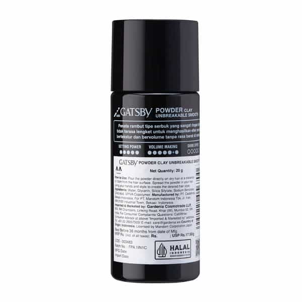 Gatsby Powder Clay - Unbreakable Smooth | 20G