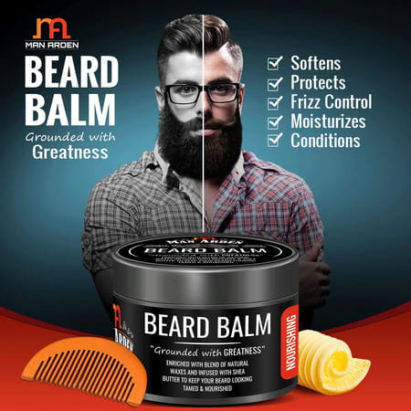 Man Arden Beard And Face Grooming Combo -Beard And Face Wash + Beard Oil + Beard Balm