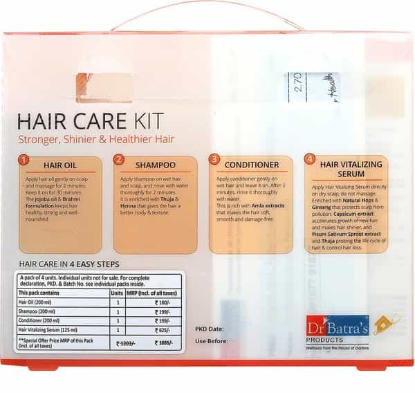 Dr Batra's Hair Care Kit Stronger Shinier & Healthier Hair - 725 Ml