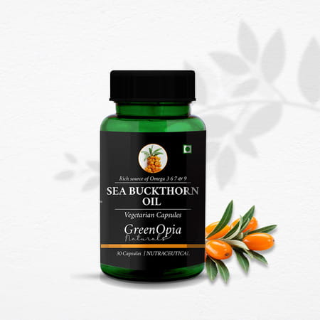 Greenopia Sea Buckthorn Oil 30 Liquid Filled Vegetarian Capsules