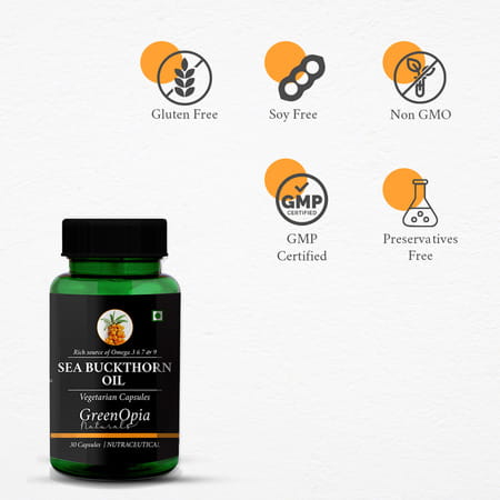 Greenopia Sea Buckthorn Oil 30 Liquid Filled Vegetarian Capsules
