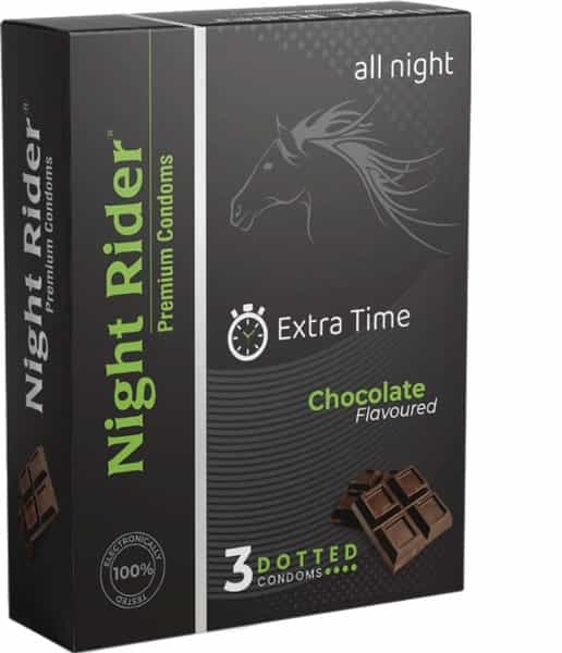 Night Rider Condom - Chocolate - 3'S