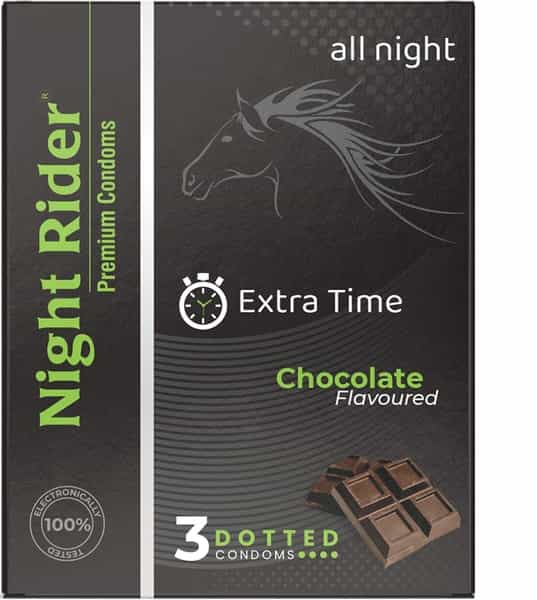 Night Rider Condom - Chocolate - 3'S