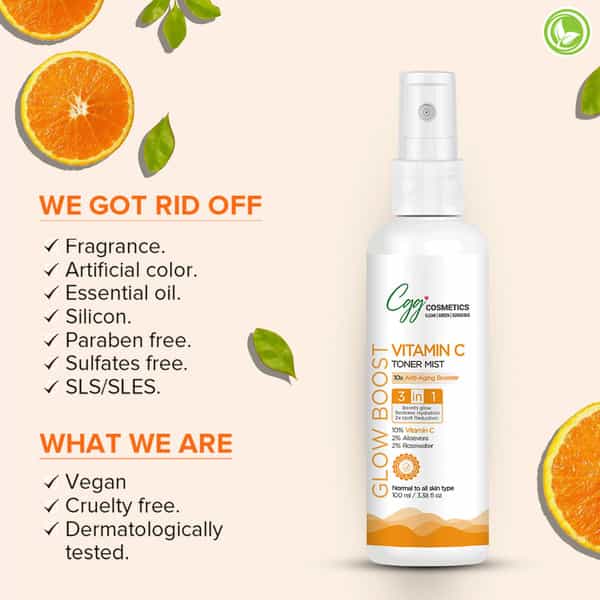 Cgg Cosmetics Vitamin C Facial Mist - Powerful Antioxidant Formula - 100Ml