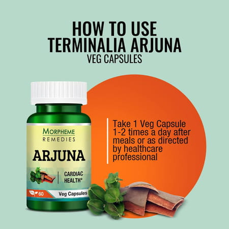 Morpheme Remedies Terminalia Arjuna 500Mg Extract 60 Veg Caps