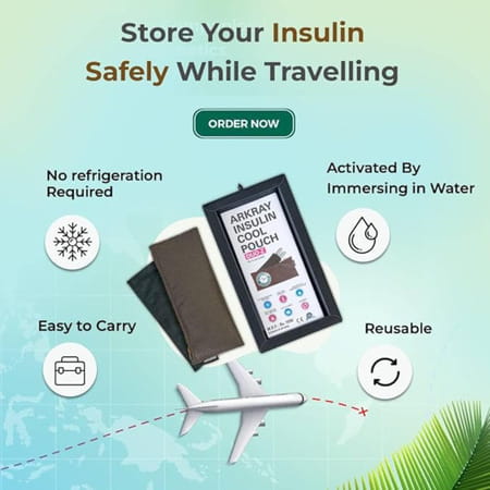 Arkray Insulin Cooling Pouch Duo Z For Diabetes Patients, Keep Insulin Cool Travel Pouch