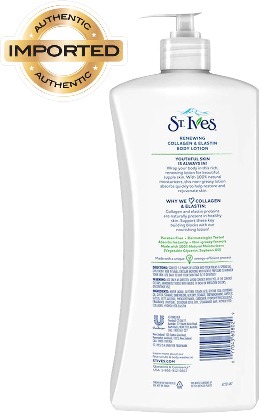 Buy ST IVES RENEWING COLLAGEN & ELASTIN BODY LOTION 621ML Online