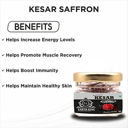 Earth King Saffron Thread Kesar - 2gm (Pack Of 2)