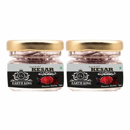 Earth King Saffron Thread Kesar - 2gm (Pack Of 2)