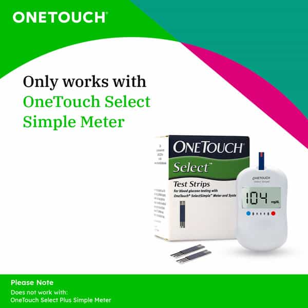 Onetouch Select Test Strips | 2 Packs Of 50 Strips Each (Total 100 Strips)