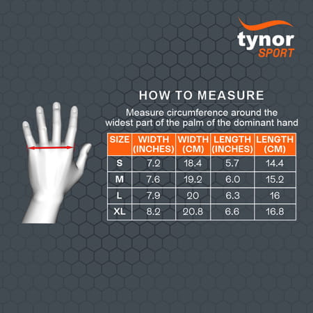 Tynorgrip Gym Gloves With Support Black Large 1 Pair