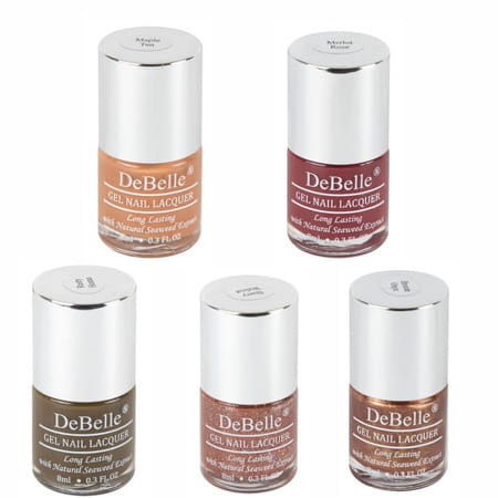 Debelle Gel Nail Lacquers Combo Set Of 5 Chili Berry Skittles 40ml (8ml Each)Rakhi Gift