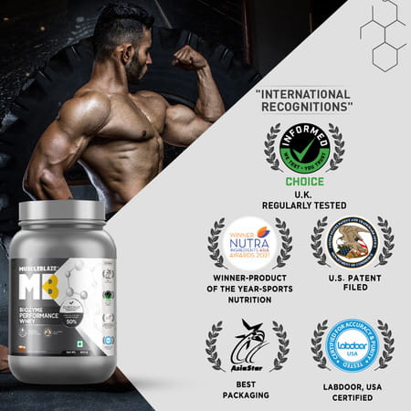Muscleblaze Biozyme Performance Whey Protein, Labdoor Usa Certified (Kesar Thandai, 850 G / 1.8 Lb)