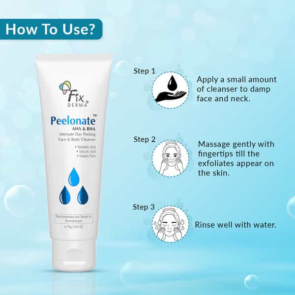 Fixderma Peelonate Aha Bha Face Cleanser | Face Wash For Women & Men | Face & Body Cleanser (75 Ml)