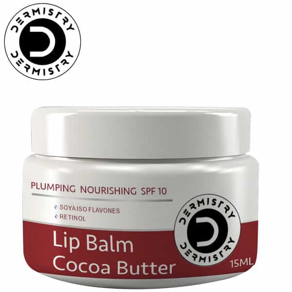 Dermistry Plumping Nourishing Spf10 Glossy Cocoa Butter Lip Balm For Dark Pigmented Dry Chapped Lips