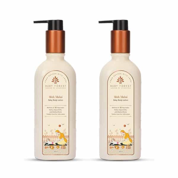 Baby Forest Baby Lotion 200 Ml, With Moisturising Cream, Gentle Care For Baby's Soft Skin Pack Of 2