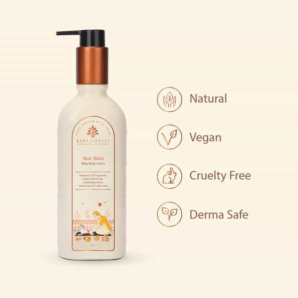 Baby Forest Baby Lotion 200 Ml, With Moisturising Cream, Gentle Care For Baby's Soft Skin Pack Of 2