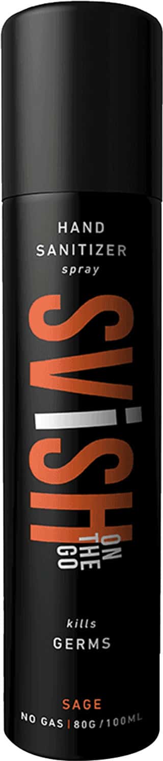 Svish On The Go Sage Hand Sanitizer Spray (100 Ml) | 70% Alcohol | Orange Fragrance Pack Of 1